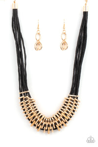 Paparazzi ~ Lock, Stock, and SPARKLE ~ Gold Necklace Set