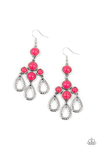 Paparazzi ~ Mediterranean Magic ~ Pink Earrings