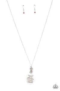 Paparazzi - Maternal Blessings - Pink Inspirational Necklace Set