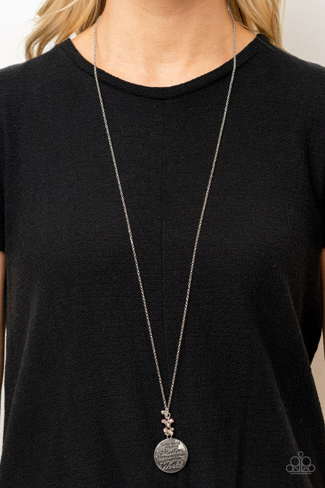 Paparazzi - Maternal Blessings - Pink Inspirational Necklace Set
