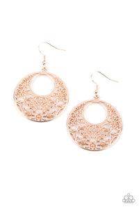 Paparazzi ~ Vineyard Romance ~ Rose Gold Earrings