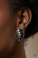 Load image into Gallery viewer, Paparazzi ~ Flawless Fronds ~ Blue Post Earrings