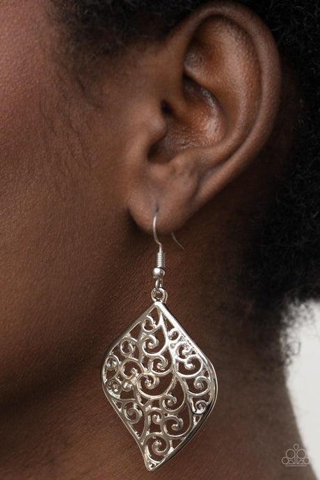Paparazzi ~ Your Vine Or Mine ~ Silver Earrings