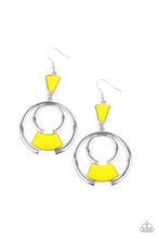 Load image into Gallery viewer, Paparazzi ~ Deco Dancing ~ Yellow Earrings