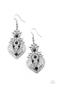 Paparazzi ~ Royal Hustle ~ Black Earrings