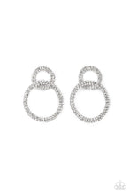 Load image into Gallery viewer, Paparazzi ~ Intensely Icy ~ Black Post Earrings (Life of the Party Exclusive)