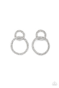 Paparazzi ~ Intensely Icy ~ Black Post Earrings (Life of the Party Exclusive)