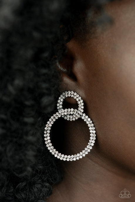 Paparazzi ~ Intensely Icy ~ Black Post Earrings (Life of the Party Exclusive)