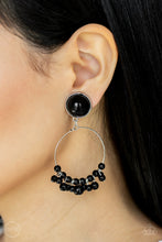 Load image into Gallery viewer, Paparazzi - Cabaret Charm - Black Clip-On Earrings