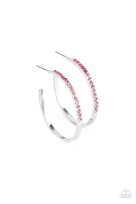 Paparazzi ~ Somewhere Over the OMBRE ~ Pink Hoop Earrings