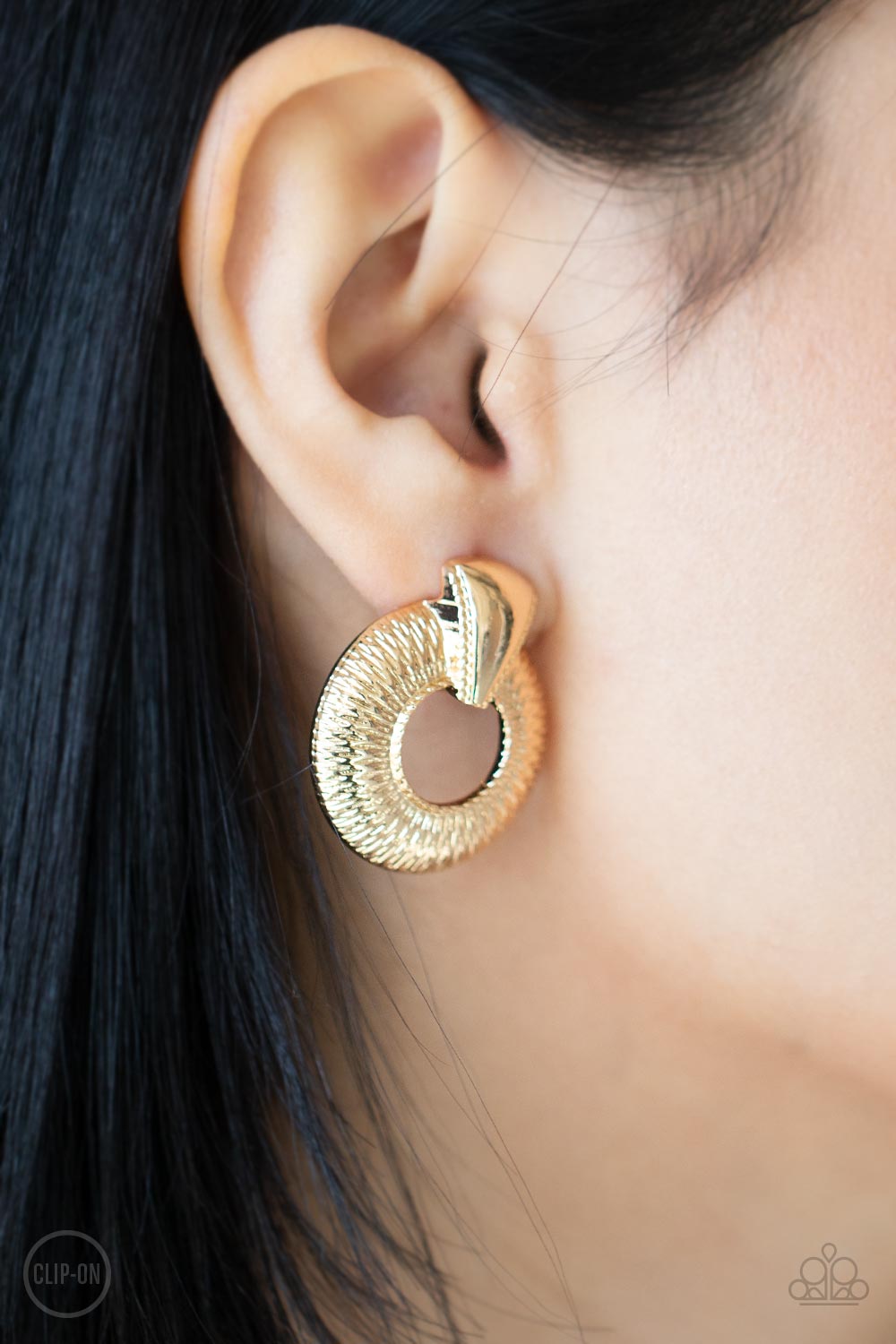 Paparazzi ~ Industrial Innovator ~ Gold Clip-On Earrings