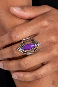 Paparazzi ~ Fearless Fluorescence ~ Purple Ring with Stretchy Band