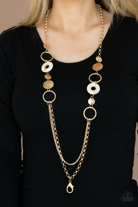 Paparazzi ~ Grounded Glamour ~ Gold Lanyard Necklace Set