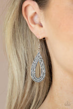 Load image into Gallery viewer, Paparazzi ~ Exquisite Exaggeration ~ Silver Earrings
