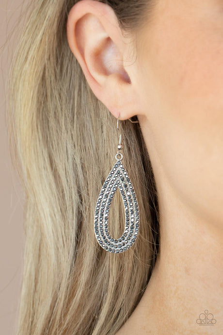 Paparazzi ~ Exquisite Exaggeration ~ Silver Earrings