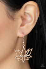 Load image into Gallery viewer, Paparazzi ~ Lotus Ponds ~ Rose Gold Earrings