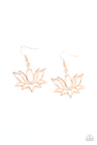 Paparazzi ~ Lotus Ponds ~ Rose Gold Earrings