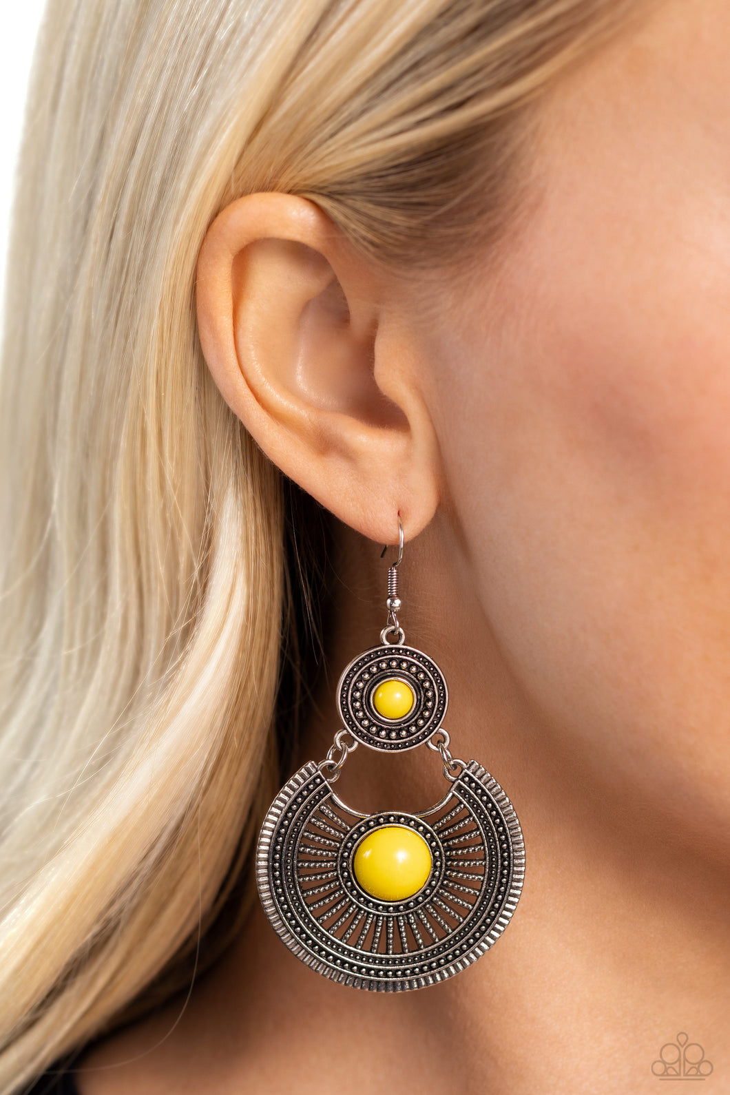 Paparazzi ~ A Wild Bunch ~ Yellow Earrings