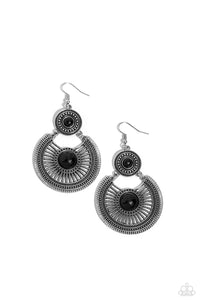 Paparazzi ~ A Wild Bunch ~ Black Earrings