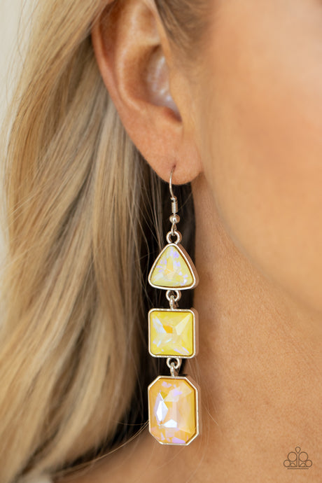 Paparazzi ~ Cosmic Culture ~ Yellow Earrings