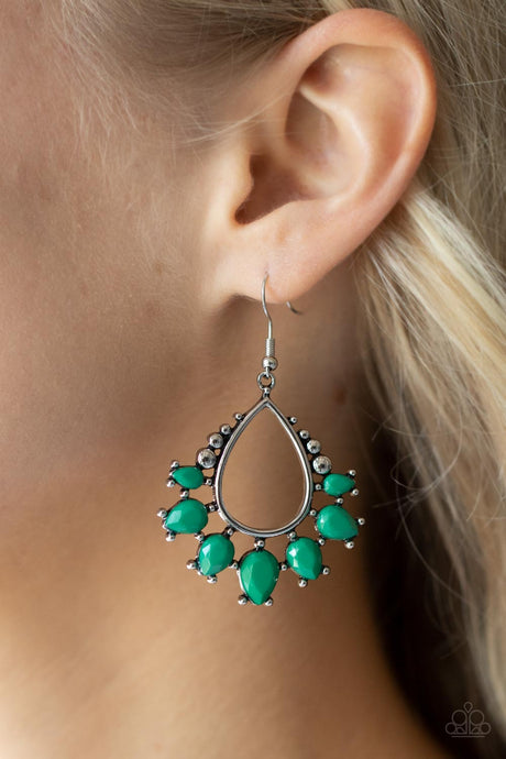Paparazzi ~ Flamboyant Ferocity ~ Green Earrings