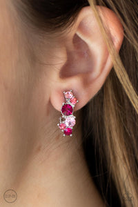 Paparazzi ~ Cosmic Celebration ~ Pink Clip-On Earrings