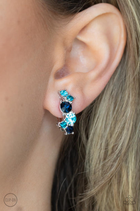 Paparazzi ~ Cosmic Celebration ~ Blue Clip-On Earrings