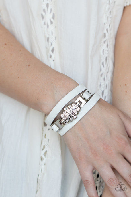 Paparazzi ~ Ultra Urban ~ White Wrap Bracelet
