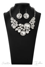 Load image into Gallery viewer, Paparazzi ~ &quot;The Danielle&quot; ~ ZI Collection ~ White Rhinestone Necklace Set