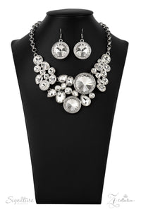 Paparazzi ~ "The Danielle" ~ ZI Collection ~ White Rhinestone Necklace Set