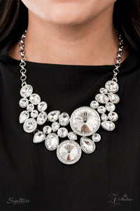 Paparazzi ~ "The Danielle" ~ ZI Collection ~ White Rhinestone Necklace Set