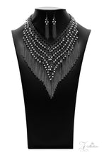 Load image into Gallery viewer, Paparazzi ~ &quot;Impulsive&quot; ~ ZI Collection ~  Black/Gunmetal Necklace Set