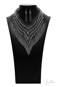 Paparazzi ~ "Impulsive" ~ ZI Collection ~  Black/Gunmetal Necklace Set