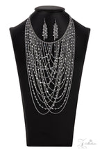Load image into Gallery viewer, Paparazzi ~ &quot;Enticing&quot; ~ ZI Collection ~ Silver Necklace Set