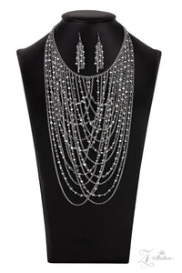 Paparazzi ~ "Enticing" ~ ZI Collection ~ Silver Necklace Set