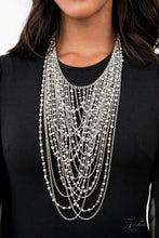 Load image into Gallery viewer, Paparazzi ~ &quot;Enticing&quot; ~ ZI Collection ~ Silver Necklace Set