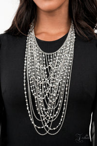 Paparazzi ~ "Enticing" ~ ZI Collection ~ Silver Necklace Set