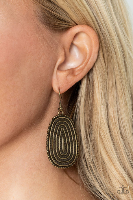 Paparazzi ~ Desert Climate ~ Brass Earrings