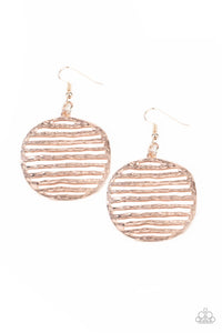 Paparazzi - Sunrise Stunner - Rose Gold Earrings