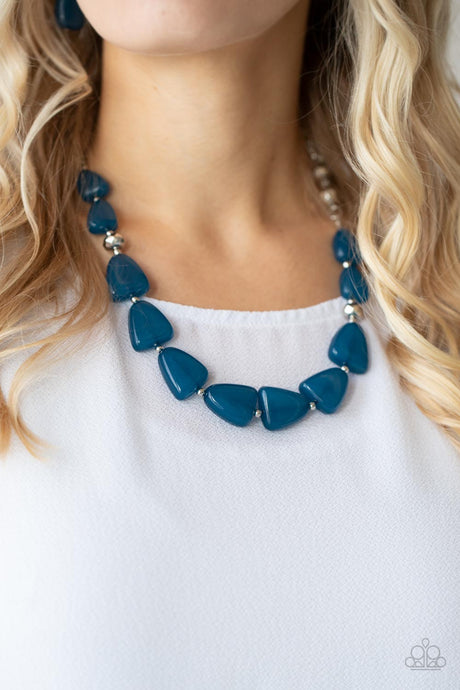 Paparazzi - Tenaciously Tangy - Blue Necklace Set