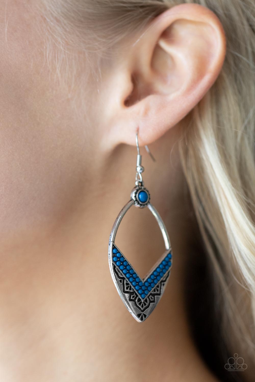 Paparazzi ~ Indigenous Intentions ~ Blue Earrings