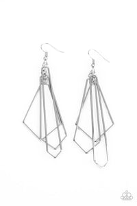 Paparazzi ~ Shape Shifting Shimmer ~ Silver Earrings