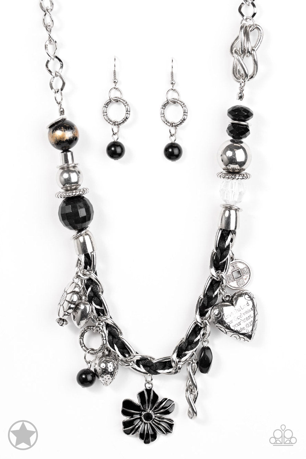 Paparazzi - Charmed, I Am Sure - Black Necklace - Klassy Jewelz Boutique
