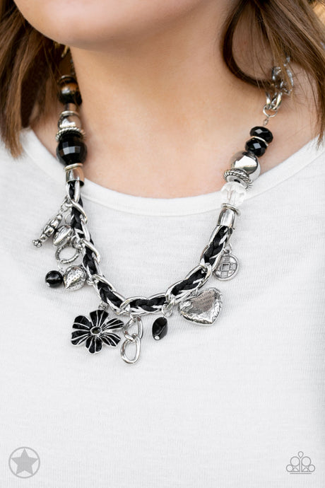 Paparazzi - Charmed, I Am Sure - Black Necklace - Klassy Jewelz Boutique