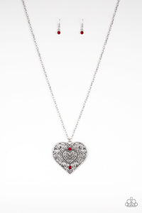 Paparazzi - Classic Casanova - Red Necklace - Klassy Jewelz Boutique