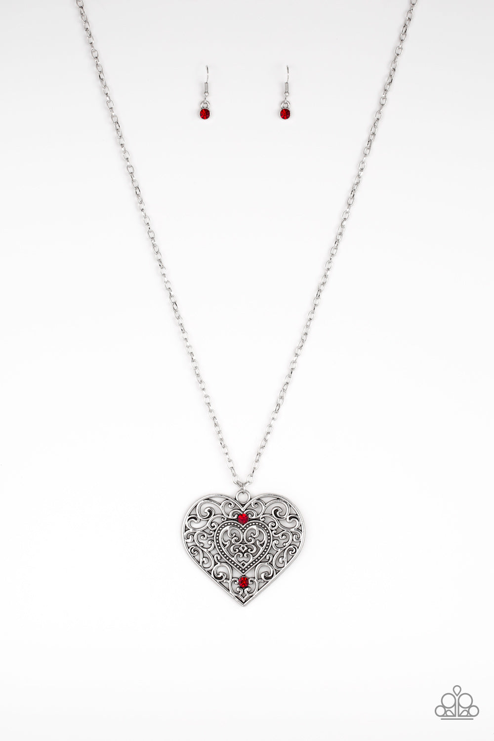 Paparazzi - Classic Casanova - Red Necklace - Klassy Jewelz Boutique