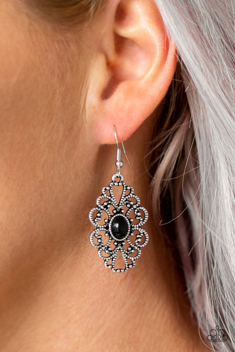 Paparazzi - Over The POP - Black Earrings - Klassy Jewelz Boutique