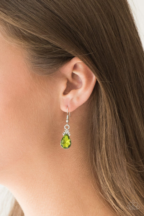Paparazzi ~ 5th Avenue Fireworks ~ Green Earrings