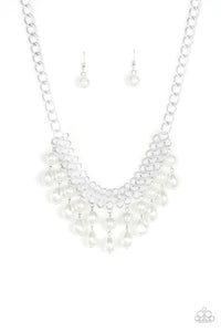 Paparazzi ~ 5th Avenue Fleek ~ White Pearl Necklace Set