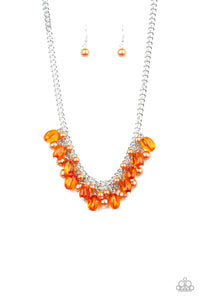 Paparazzi - 5th Avenue Flirtation - Orange Necklace Set
